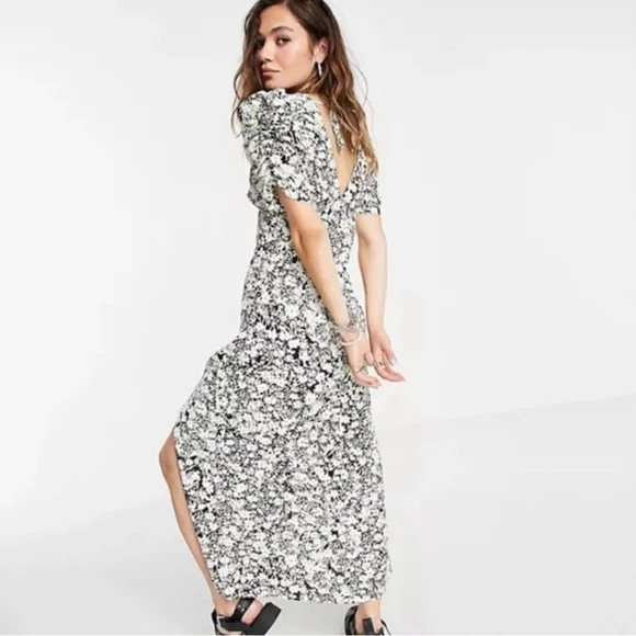 midi summer dress near me Oakley Keyhole Satin Midi Dress • Shop American Threads Boutique Blue / M